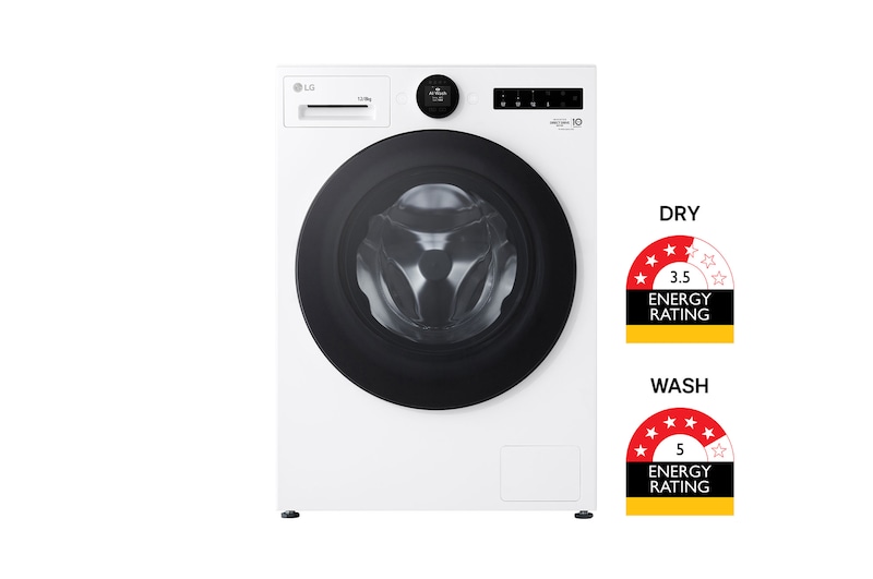 LG Series 10 WXC10-1412W 12kg 8kg washer dryer combo in Essence White